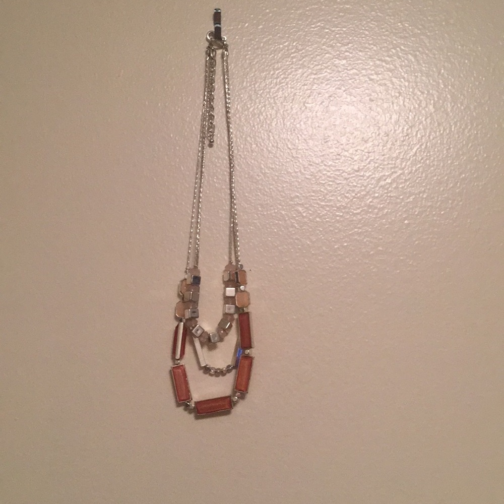 Layered peach necklace
